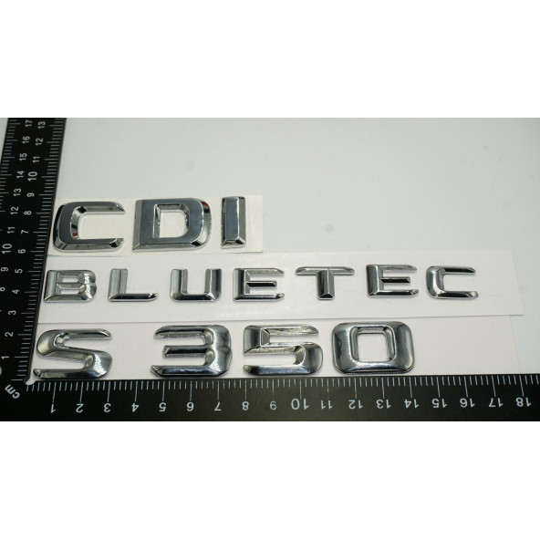 Benz S350 CDI Bluetec Bagaj Krom Metal 3M 3D Yazı Logo - 4