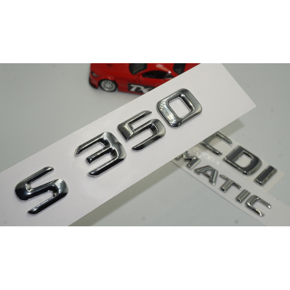 Benz S350 CDI 4Matic Bagaj Krom Metal 3M 3D Yazı Logo ürün görseli 1