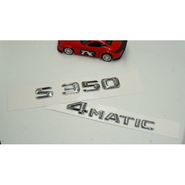 Benz S350 4Matic Bagaj Krom Metal 3M 3D Yazı Logo - 2