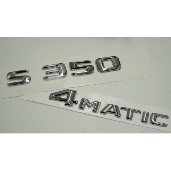 Benz S350 4Matic Bagaj Krom Metal 3M 3D Yazı Logo - 3