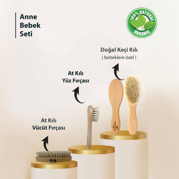 ROSTİLYA Anne Bebek Kişisel Bakım Seti Fırça Seti 3lü