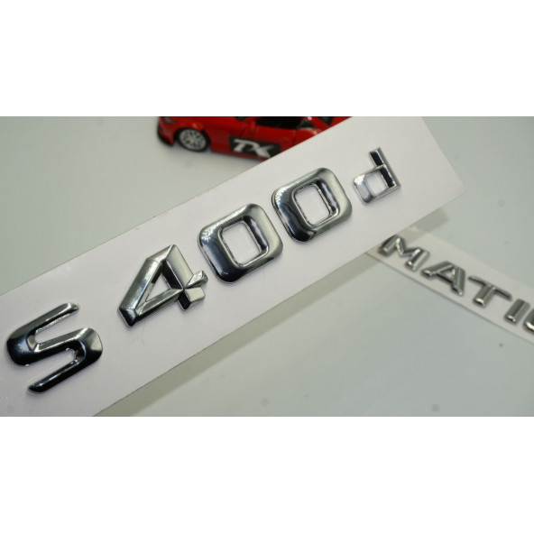 Benz S400d 4Matic Bagaj Krom Metal 3M 3D Yazı Logo ürün görseli