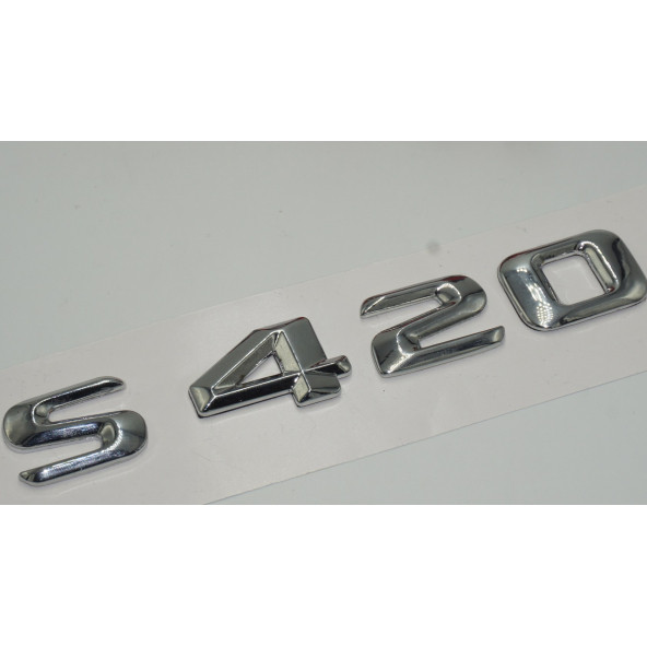 Benz S420 Bagaj Krom Metal 3M 3D Yazı Logo - 3