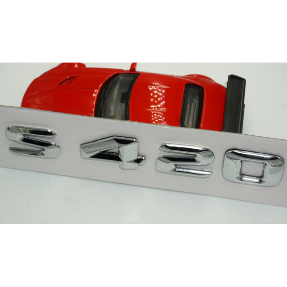 Benz S420 Bagaj Krom Metal 3M 3D Yazı Logo - 4