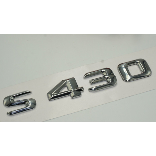 Benz S430 Bagaj Krom Metal 3M 3D Yazı Logo - Resim 3