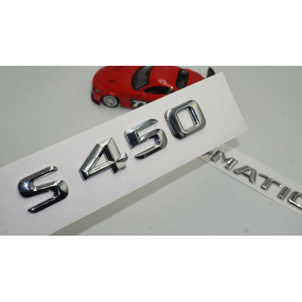 Benz S450 4Matic Bagaj Krom Metal 3M 3D Yazı Logo