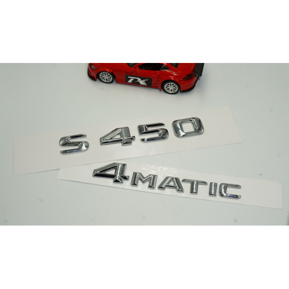 Benz S450 4Matic Bagaj Krom Metal 3M 3D Yazı Logo - 2