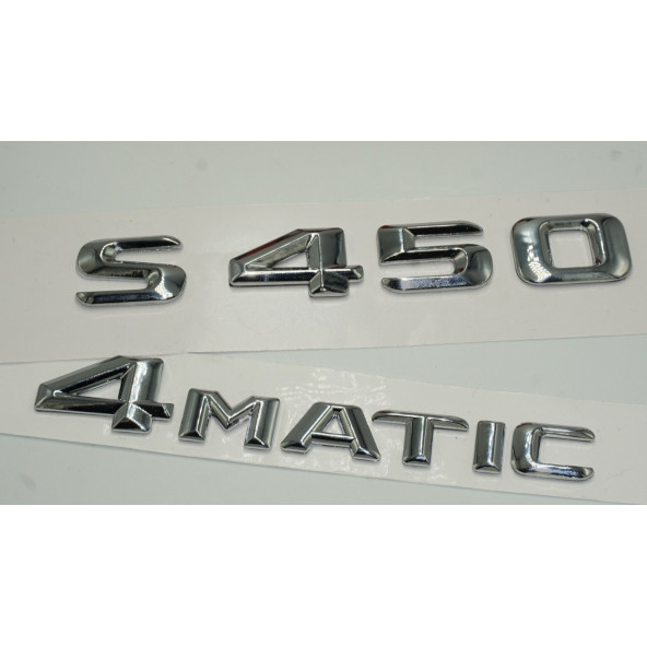 Benz S450 4Matic Bagaj Krom Metal 3M 3D Yazı Logo - 3