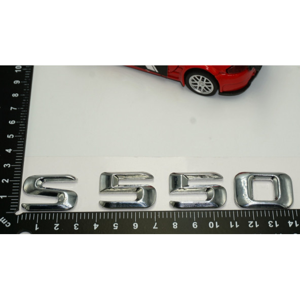 Benz S550 Bagaj Krom Metal 3M 3D Yazı Logo - 5