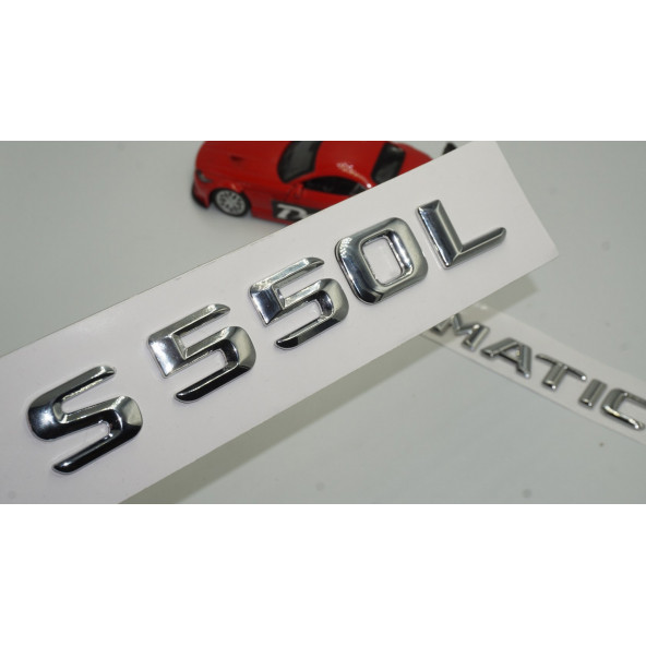 Benz S550L 4Matic Bagaj Krom Metal 3M 3D Yazı Logo ürün görseli 1