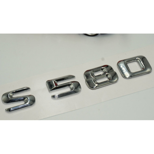 Benz S580 Maybach Bagaj Krom Metal 3M 3D Yazı Logo - 3