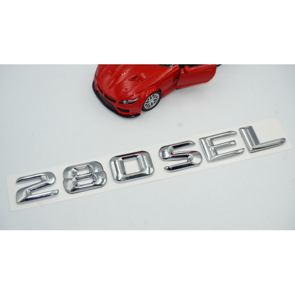 Benz 280 SEL Bagaj Krom Metal 3M 3D Yazı Logo - 3