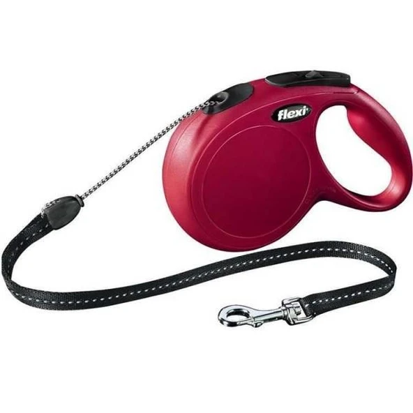 Flexi New Classic İp Kırmızı M Gezdirme Tasması 8 Mt