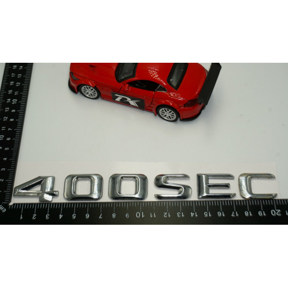 Benz 400 SEC Bagaj Krom Metal 3M 3D Yazı Logo - 5