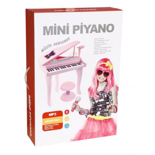 SM-88022  Mikrofonlu Mini Piano 37 Tuşlu -Vardem