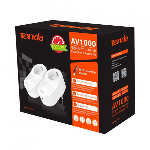 Tenda PH6 1000 Powerline Adaptör Kiti - 3