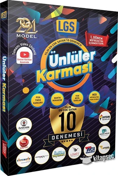 Ünlüler Yayınları Karması 1. Dönem Tüm Dersler 10lu Deneme