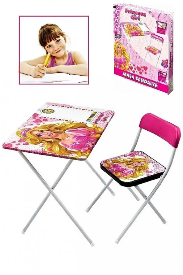 Barbie Katlanabilir Ders Çalışma Masası ve Sandalye - 2