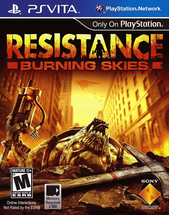 Resistance Burning Skies Playstation Vita Oyun PS Vita Oyun Kartı PSV Oyun Kutusuz