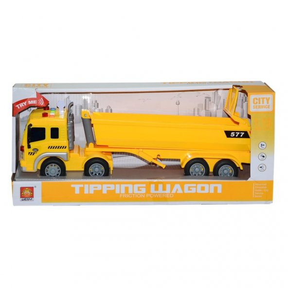 AG4220 City Service Sesli ve Işıklı Damperli Kamyon 1:16 - 4