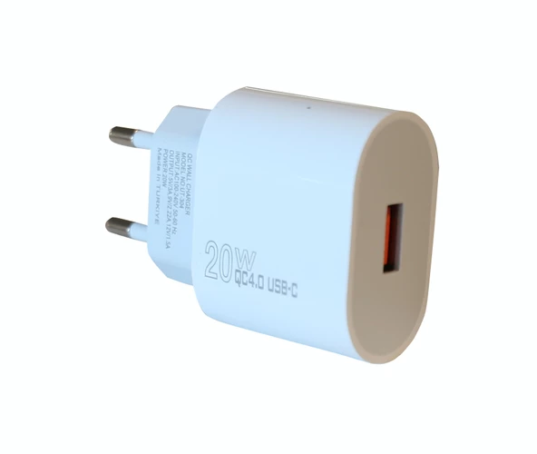 Elba ELB02-20WPD Beyaz 20W USB-C Şarj Kafa PD 3.0-QC4.0(Akıllı Koruma-Hızlı Şarj-Isıya Dayanıklı) - 2