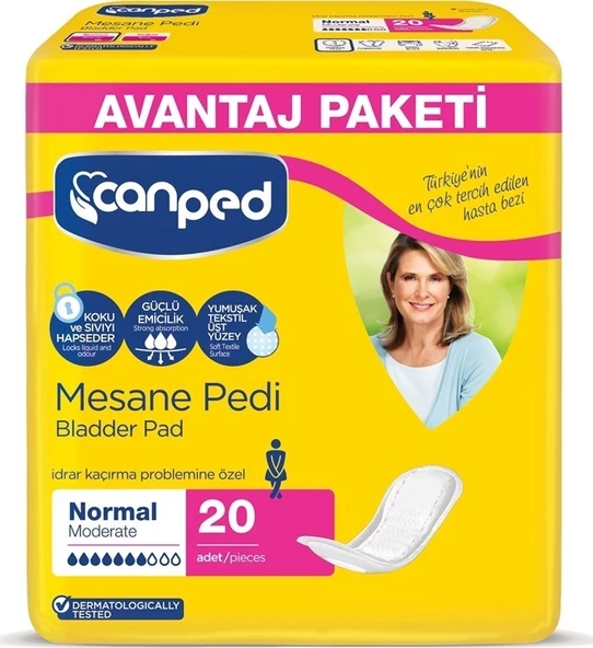 Canped Mesane Pedi Avantaj Paket Klasik M-orta Boy Normal 40 Adet
