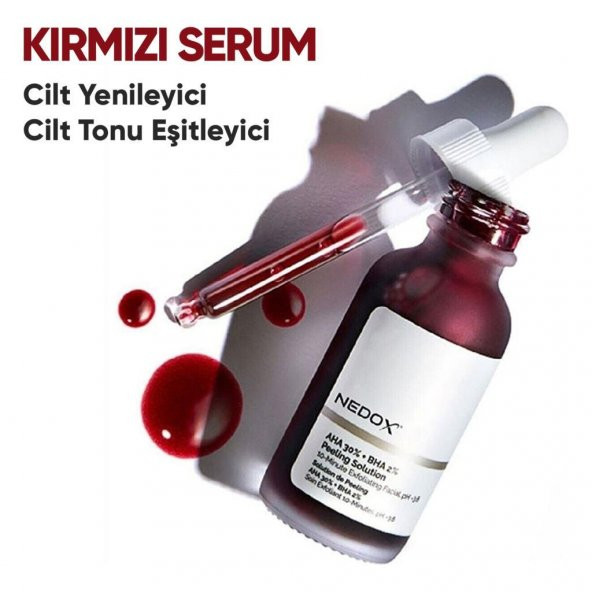 NEDOX Cilt Yenileyici Cilt Tonu Eşitleyici Kırmızı Peeling Serum Aha %30 Bha %2 Ph % 3.5 Serum 30 ml - 7
