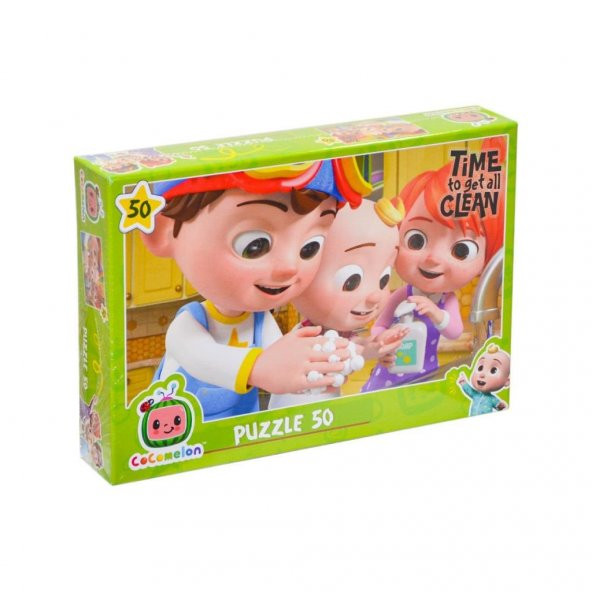 Amz. CO7779 Cocomelon 50 Parça Çocuk Puzzle -Laço