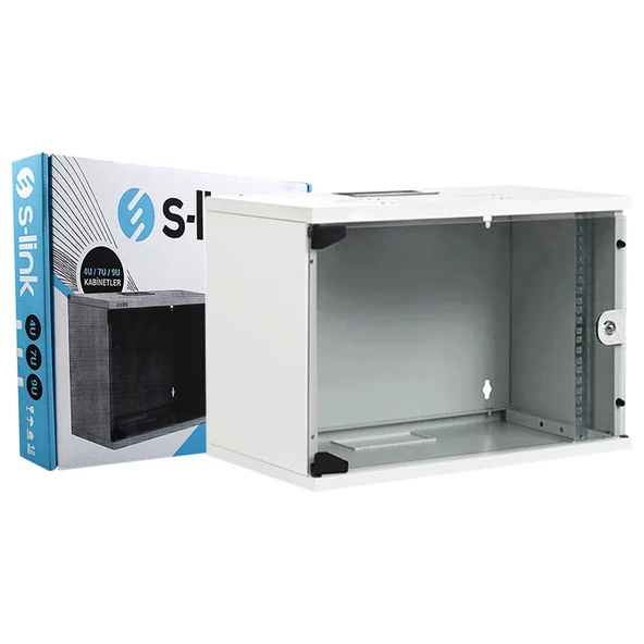 S-Link Sl-7U Soho Rack Kabin 19 Inc W 530Mm D 400Mm Kabinet - 2