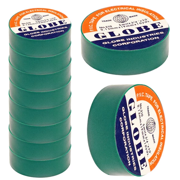 GLOBE İZOLE BANT YEŞİL 10LUK 0.13MMX19MM