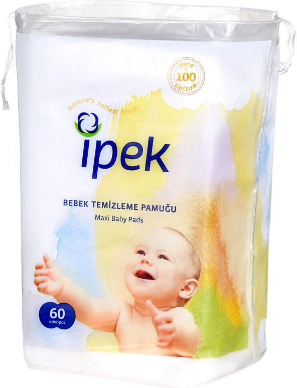 İpek Bebek Temizleme Pamuğu 60lı 10 Paket