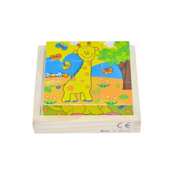 CS- 6623P AHŞAP HAYVANLAR  KÜP PUZZLE