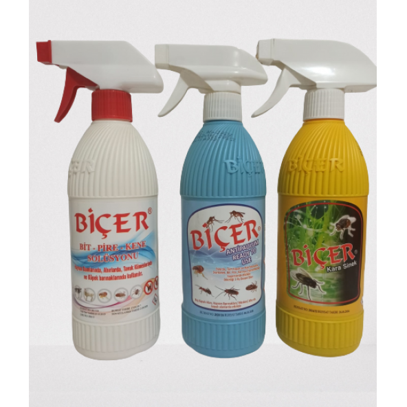 3 lü PAKET. BİT-PİRE-KENE-KARA SİNEK-KARINCA-SİVRİSİNEK