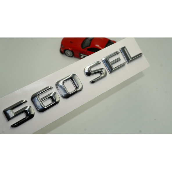 Benz 560 SEL Bagaj Krom Metal 3M 3D Yazı Logo