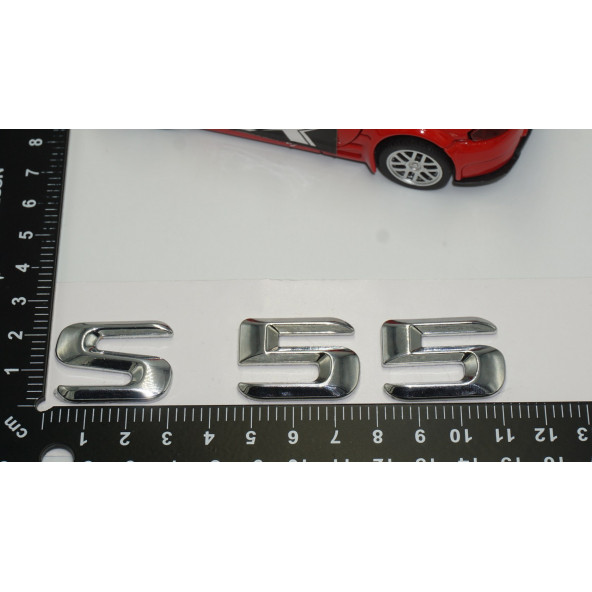 Benz S55 Bagaj Krom Metal 3M 3D Yazı Logo - 5