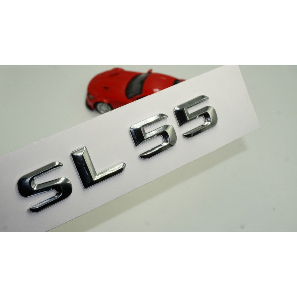 Benz SL 55 Bagaj Krom Metal 3M 3D Yazı Logo