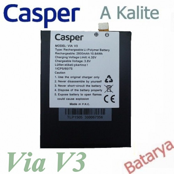 Casper Via V3 Batarya 1ICP5/60/75 Uyumlu Yedek Batarya