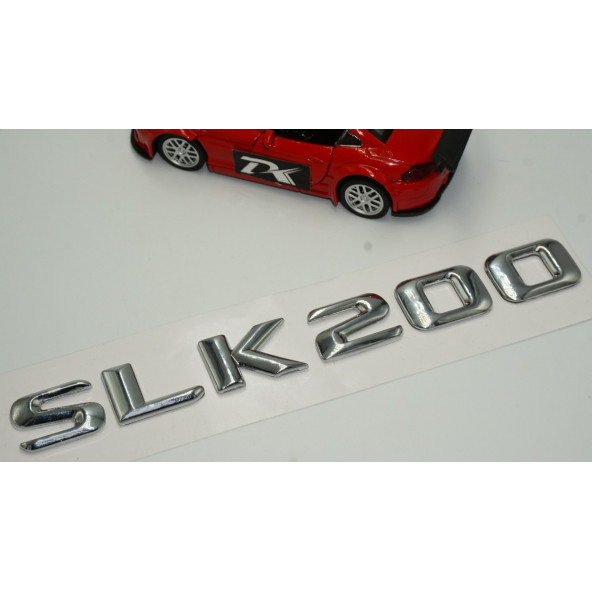 Benz SLK 200 Bagaj Krom Metal 3M 3D Yazı Logo - 3