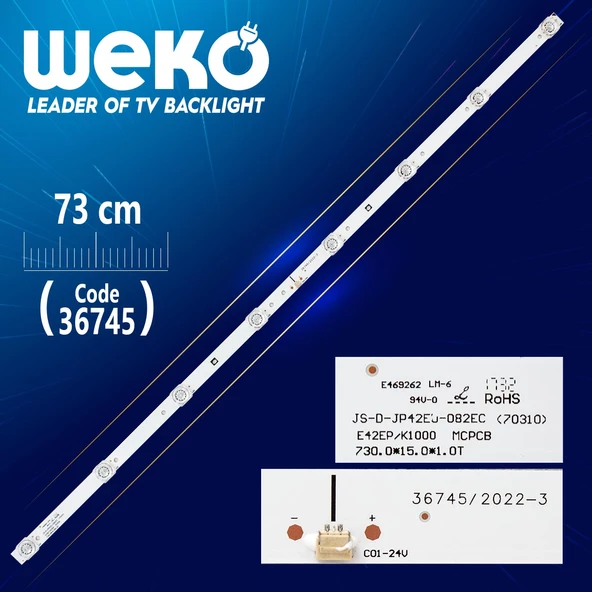 JS-D-JP42EU-082EC(70310) E42EP/K1000 MCPCB 8 LEDLİ 73 CM 6V