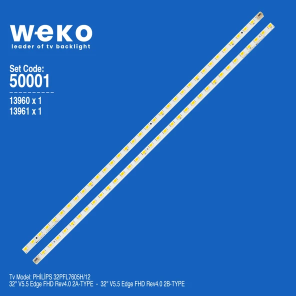 Wkset-5001 13960X1 13961X1 32 V5.5 Edge Fhd Rev4.0 2 Adet Led Bar (544736537)