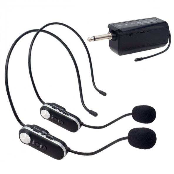 Magicvoice Mv-1307hh 2 Headset Şarjlı Kablosuz Uhf Telsiz Mikrofon
