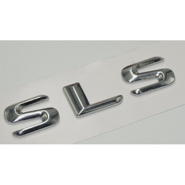 Benz SLS Bagaj Krom Metal 3M 3D Yazı Logo - Resim 3