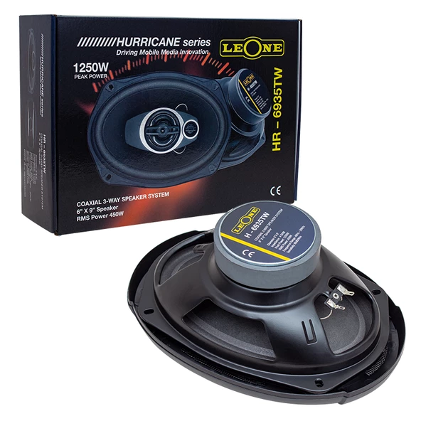 LEONE HR-6935TW 1250 WATT 6X9 KAPAKLI OVAL PLASTİK ÇERÇEVELİ HOPARLÖR (ÇİFTLİ TAKIM FİYAT) - 3