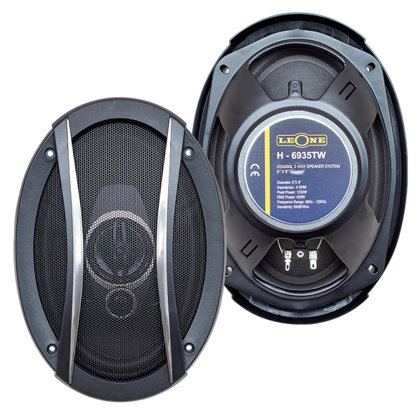 LEONE HR-6935TW 1250 WATT 6X9 KAPAKLI OVAL PLASTİK ÇERÇEVELİ HOPARLÖR (ÇİFTLİ TAKIM FİYAT) - 2