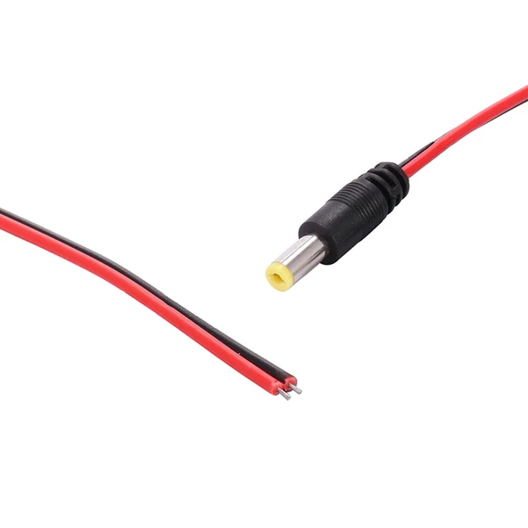 TK 34 FİŞ KABLOLU TEK UÇLU KAMERA İÇİN 20 CM DC POWER JACK - 2
