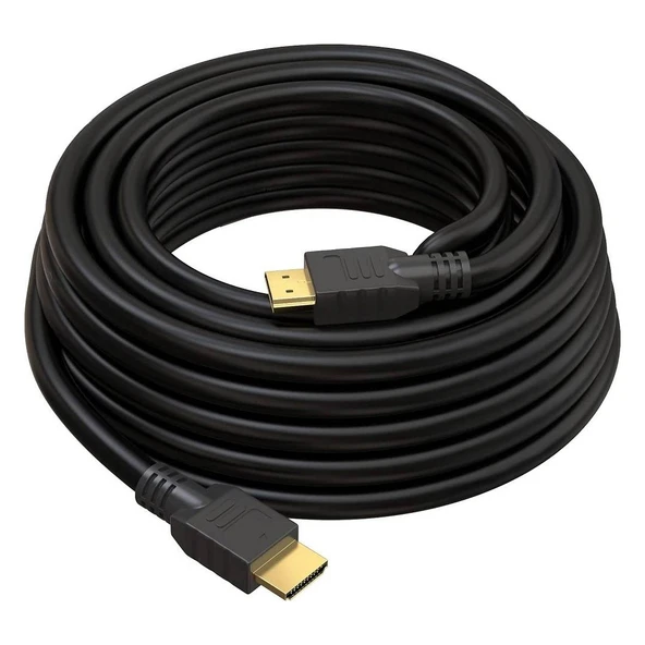 POWERMASTER PM-18945 SİYAH PLASTİK DÜZ 30 METRE GOLD UÇLU FİLTRELİ HDMI KABLO