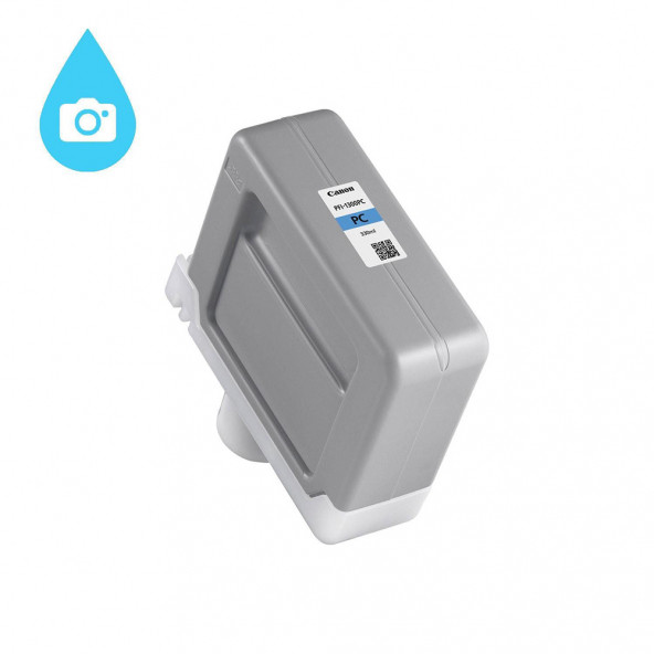 PlotterSarf Canon PFI-1300 PC (Photo Cyan) Fotoğraf Mavi Plotter Orijinal Mürekkep Kartuş 330 ml. (0815C001) - 2