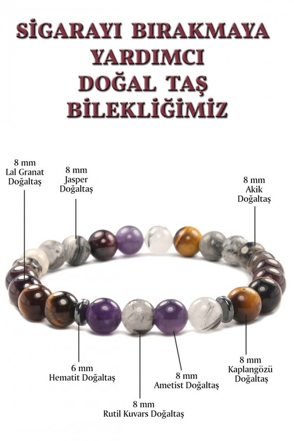 Sigarayı Bırakmaya Yardımcı Doğal Taş Bileklik
