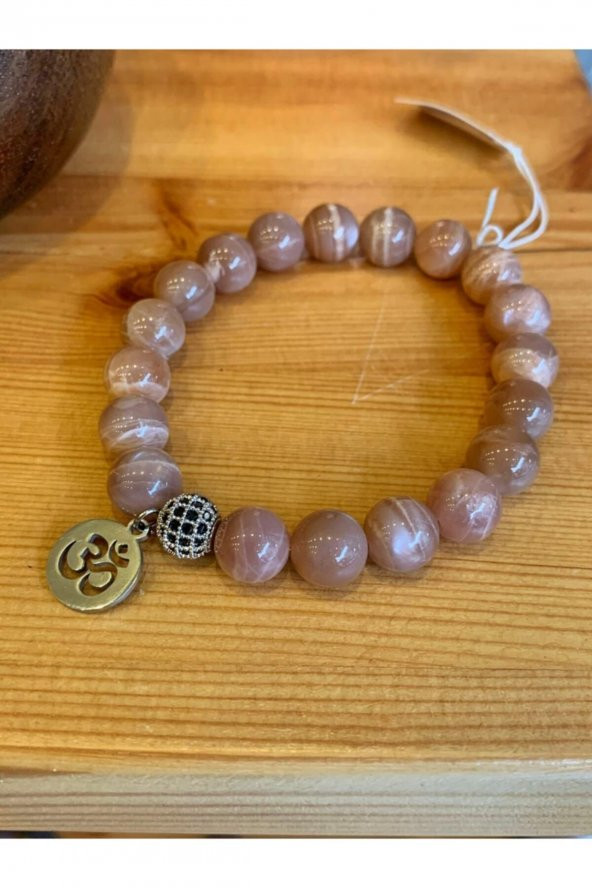 Güneş Taşı Om (aum) Sembolü Bileklik