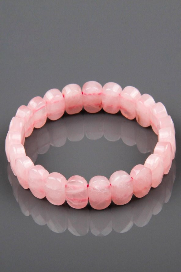 Pembe Kuvars Taşı Bileklik Özel Ahşap Kutusunda - 2